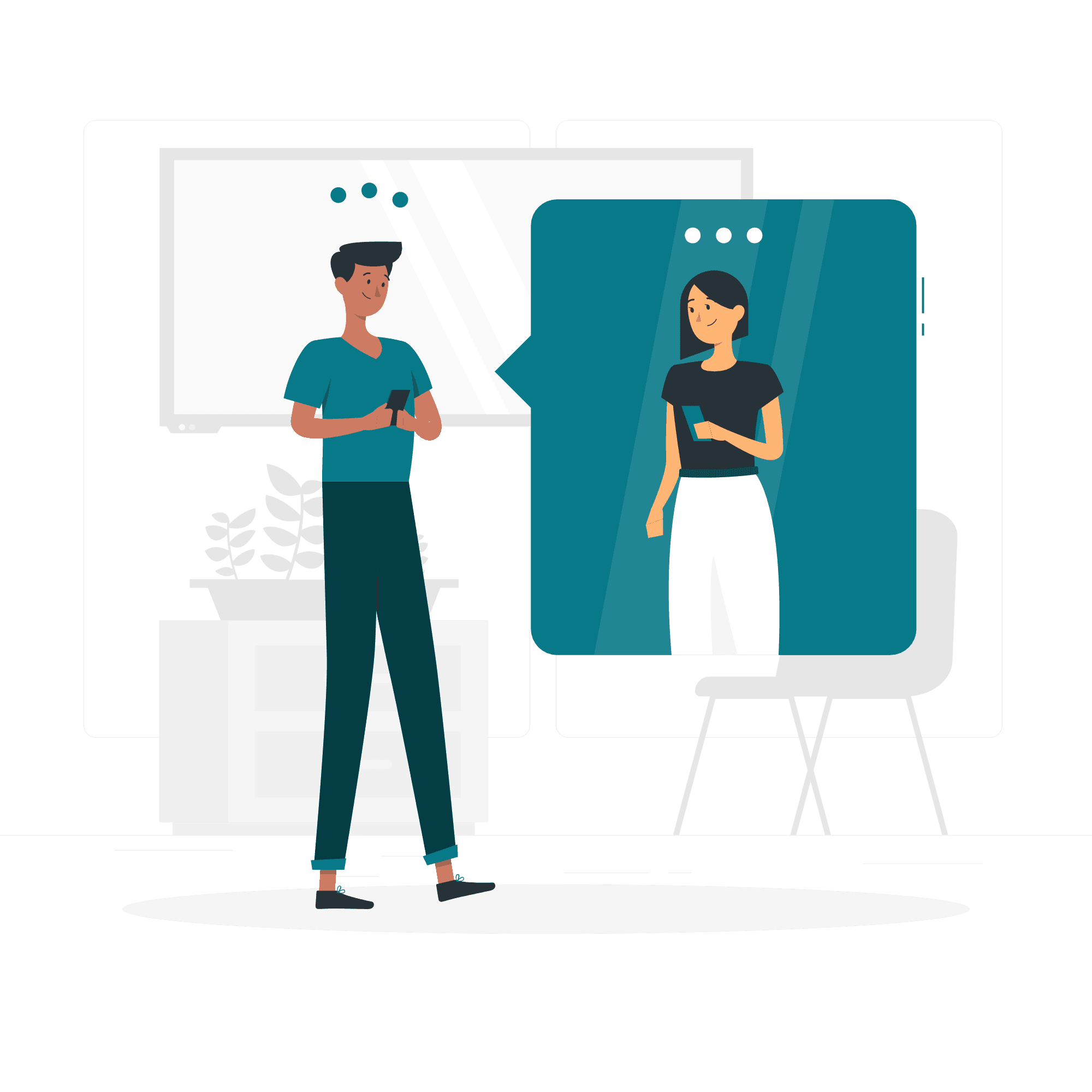 Happy client using the app