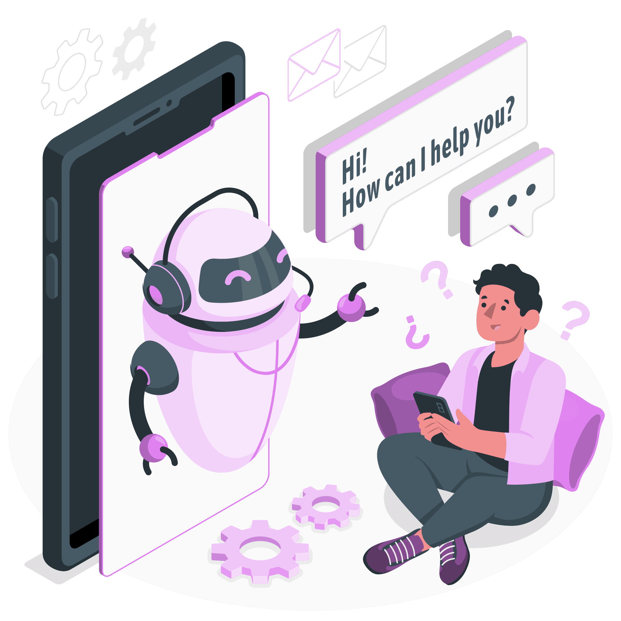 Happy client using the app