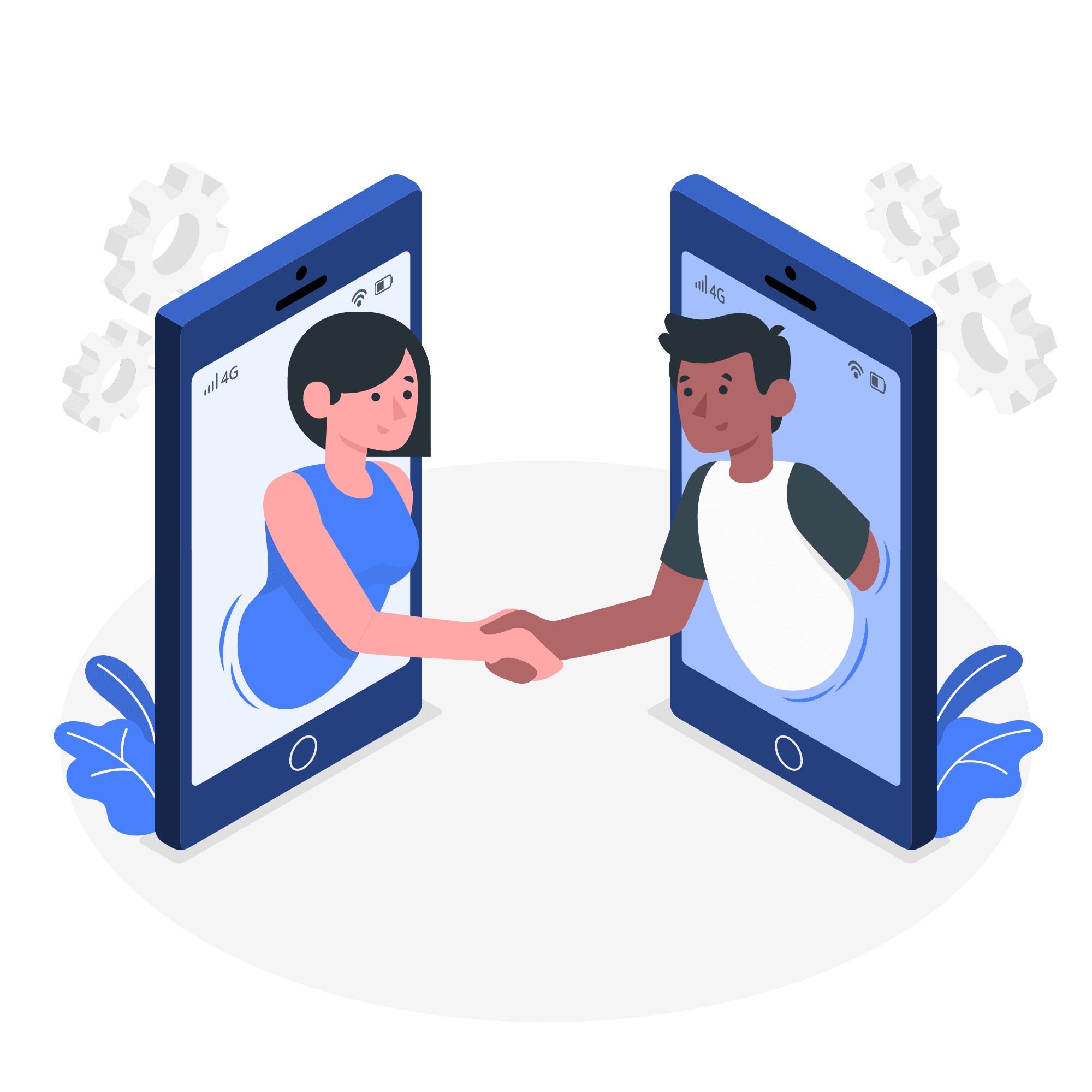 Happy client using the app