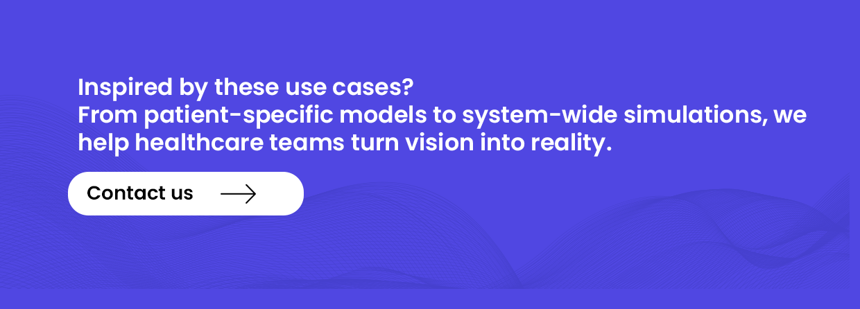 From patient-specific models to system-wide simulations, we help healthcare teams turn vision into reality.